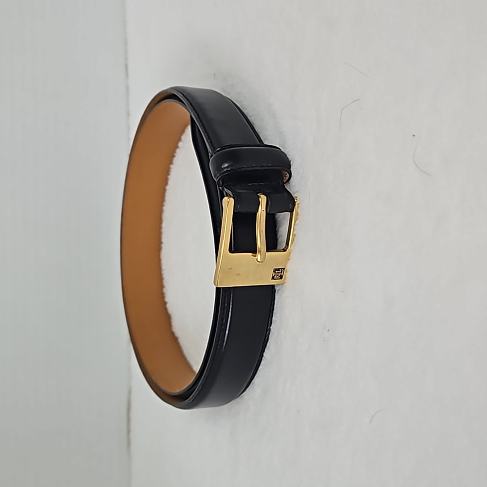 Lauren Ralph Lauren | Women's Black Italian Leather Gold Tone Hardware Sz XL